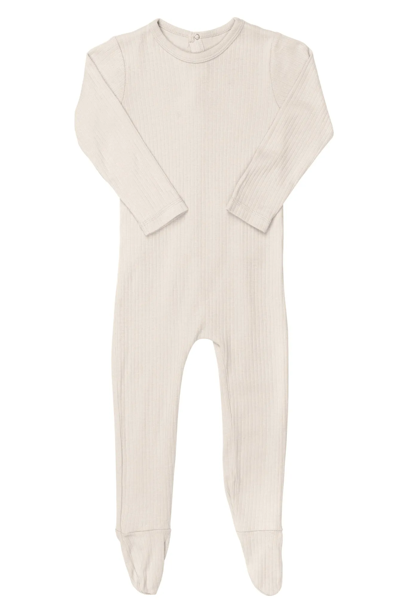 RIB JERSEY FULL BODY W. BACK OPENING - CREAM