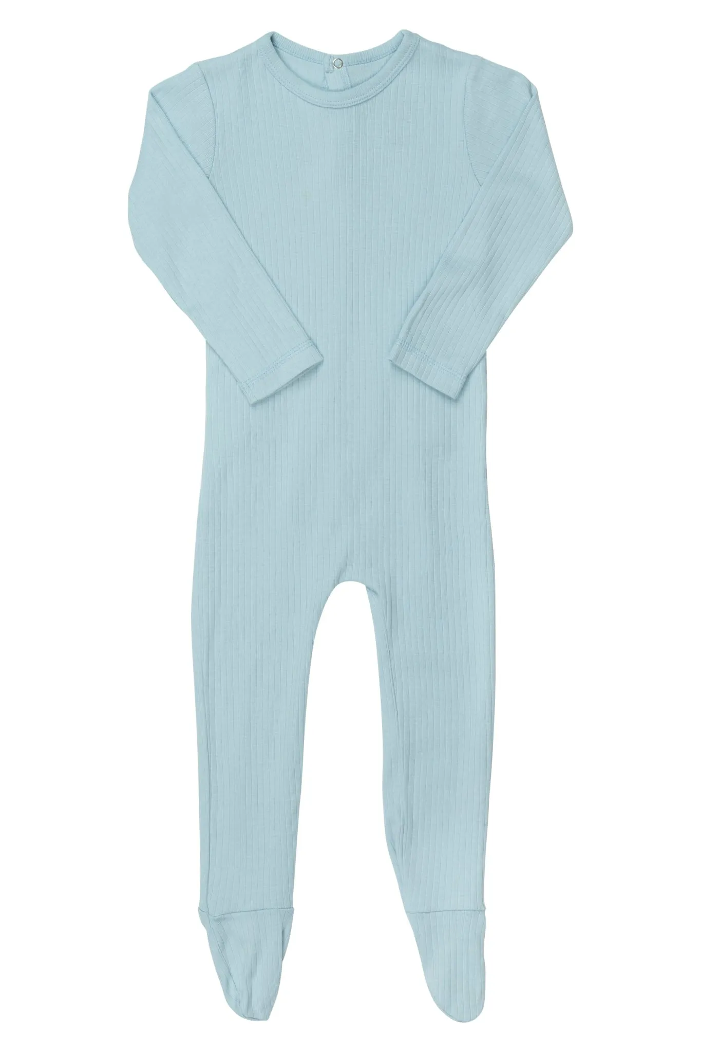 RIB JERSEY FULL BODY W. BACK OPENING - LT. BLUE