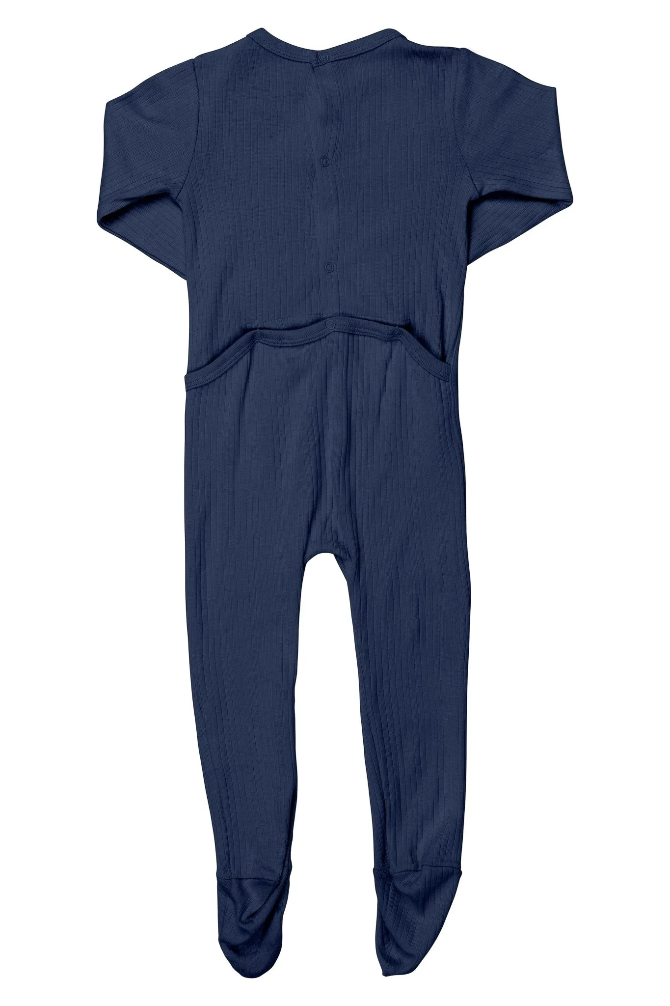 RIB JERSEY FULL BODY W. BACK OPENING - NAVY