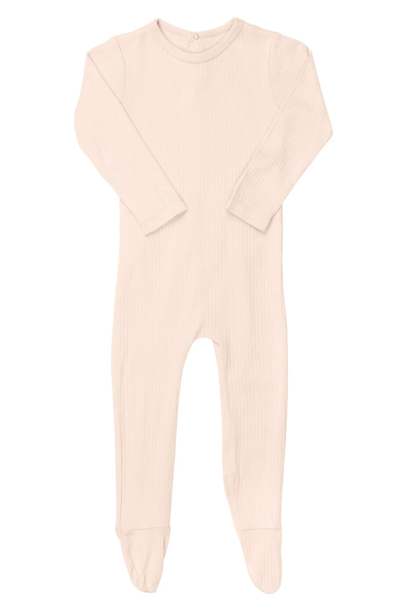 RIB JERSEY FULL BODY W. BACK OPENING - SOFT PINK