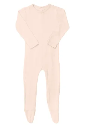 RIB JERSEY FULL BODY W. BACK OPENING - SOFT PINK