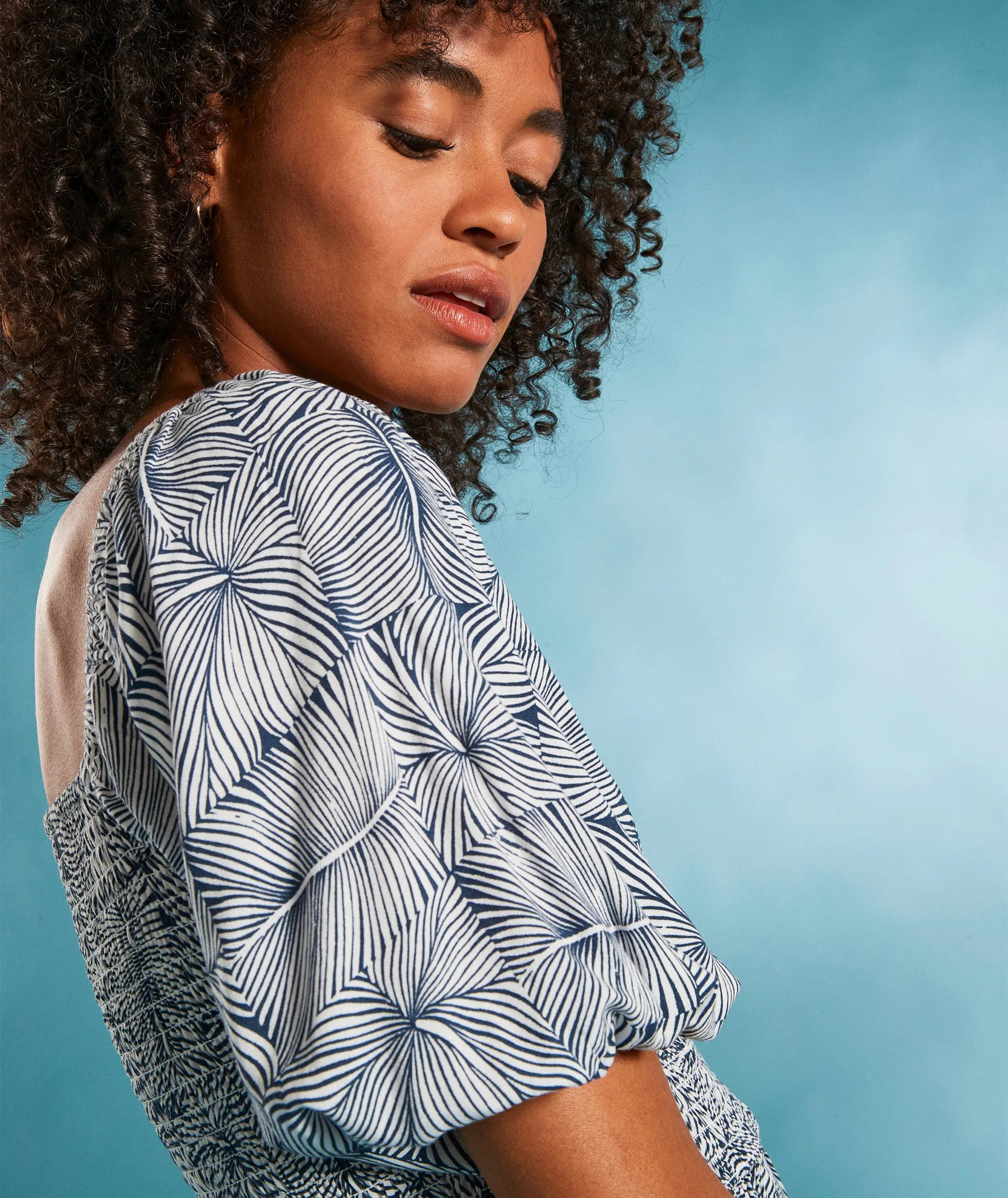 Roxy Barefoot Babe Romper-Mood Indigo Always Wild Big