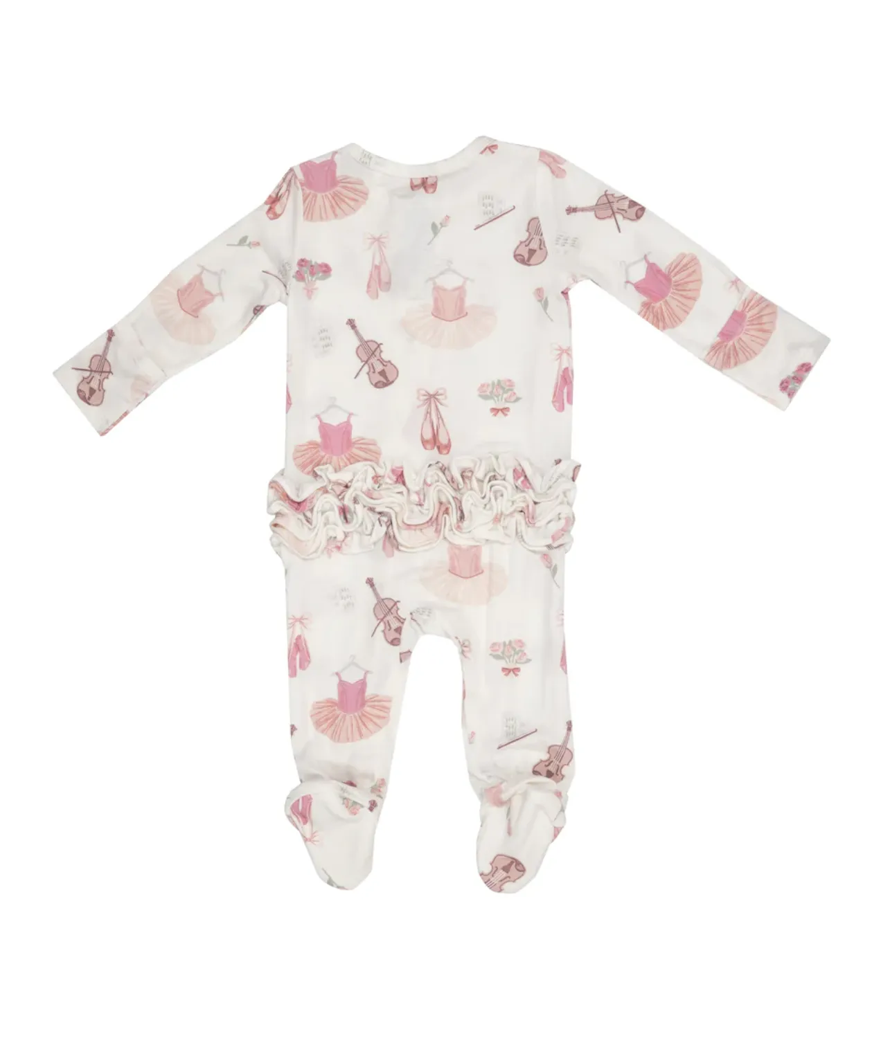 RUFFLE ZIPPER ROMPER - BALLET