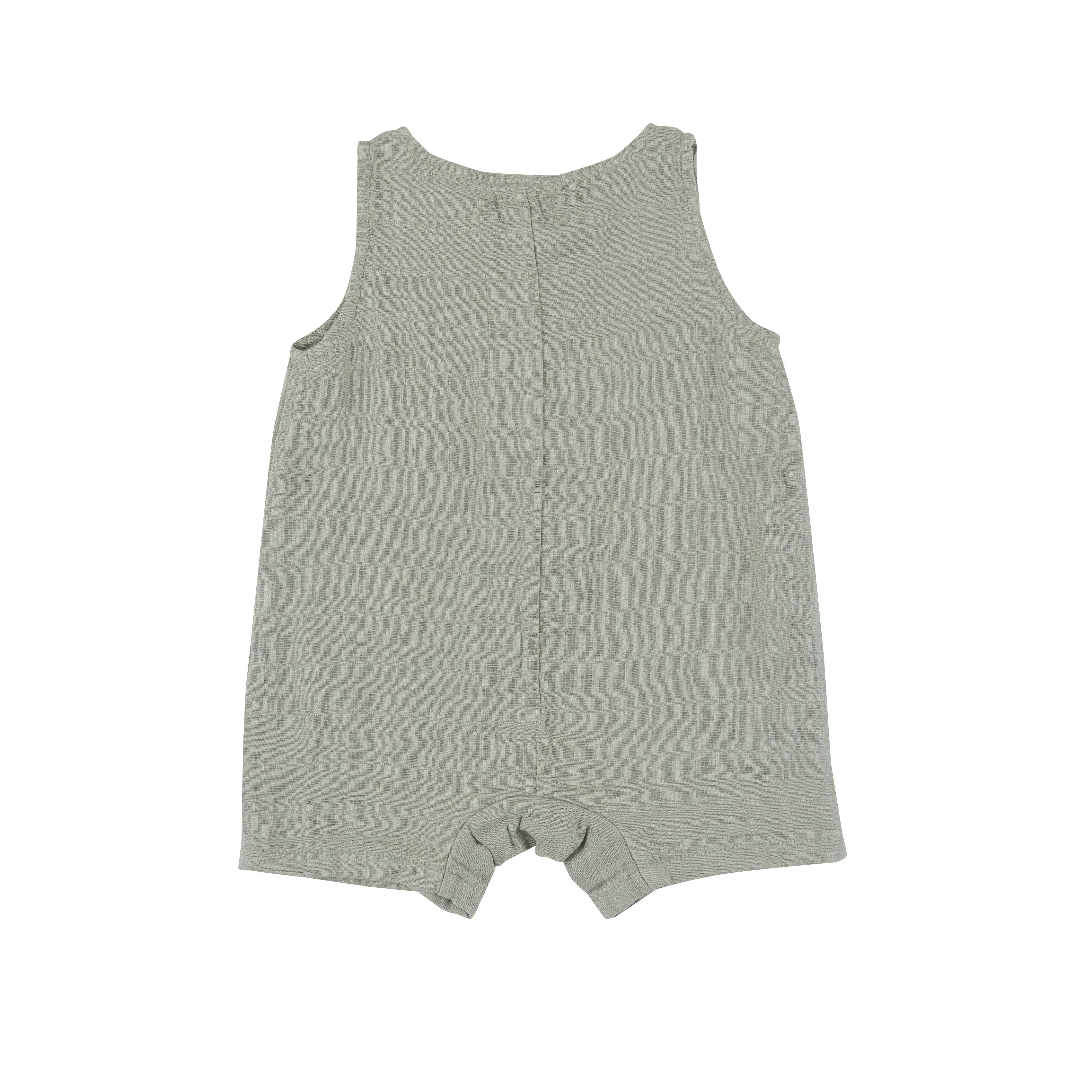 Shortie Romper - Desert Sage Solid Muslin