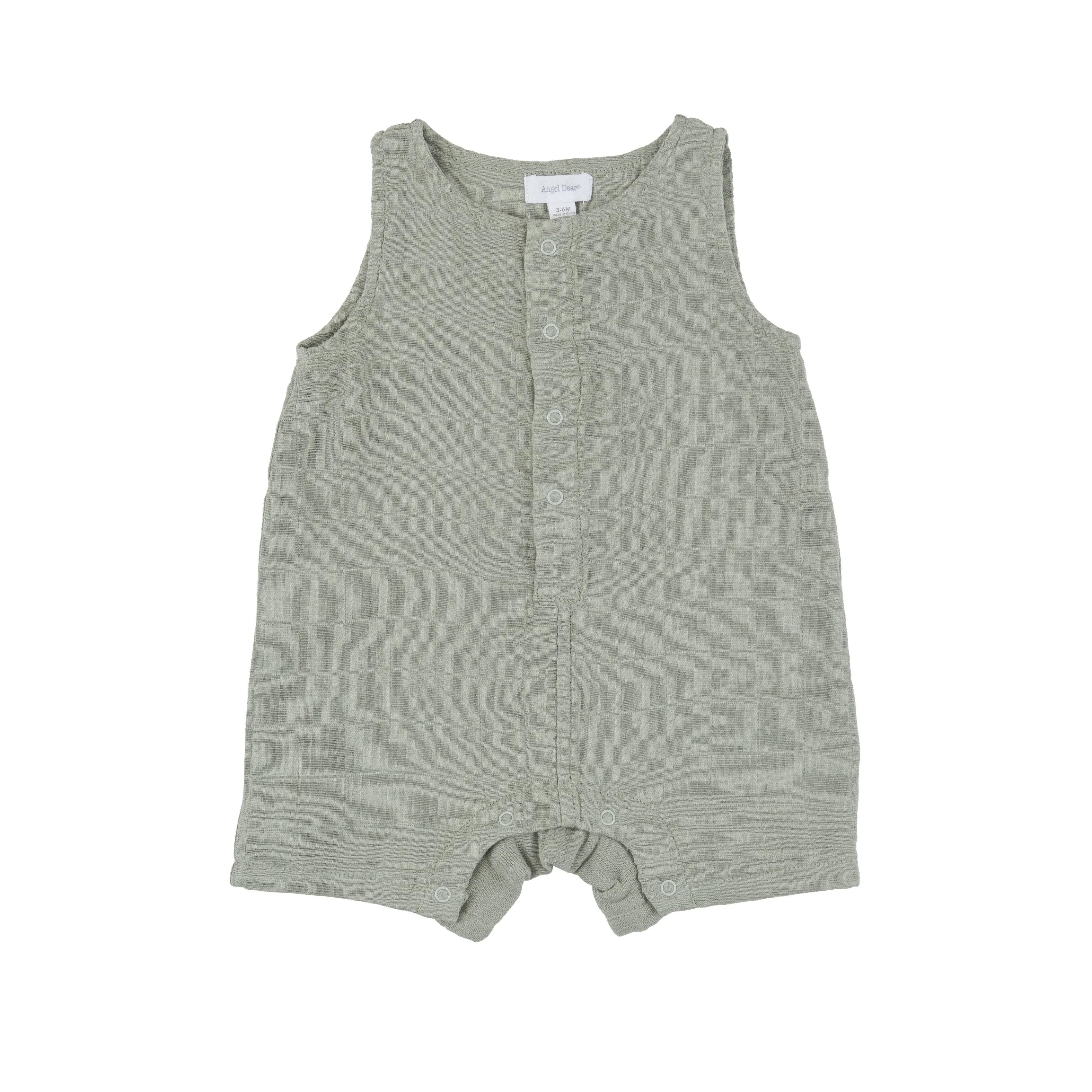 Shortie Romper - Desert Sage Solid Muslin