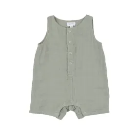 Shortie Romper - Desert Sage Solid Muslin