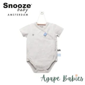 Snoozebaby Romper ss Grey Melange wrap - 4 Sizes