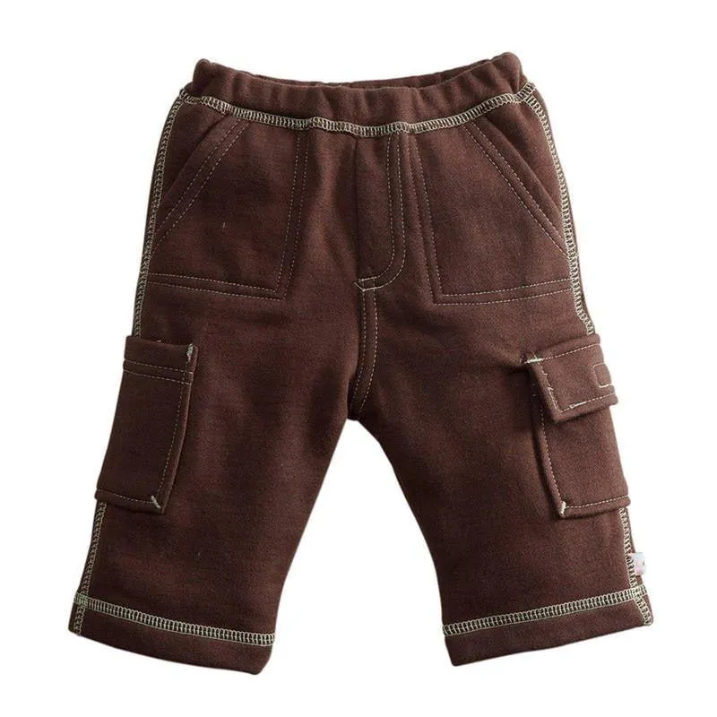 Solid Bamboo Cargo Pants - Chocolate