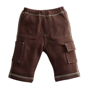 Solid Bamboo Cargo Pants - Chocolate