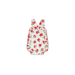 SS24 Juliana Baby Girls White & Red Rose Romper