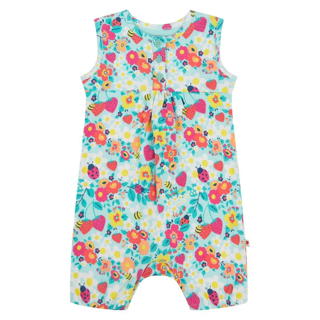 Strawberry Fields Sleeveless Shortie Romper