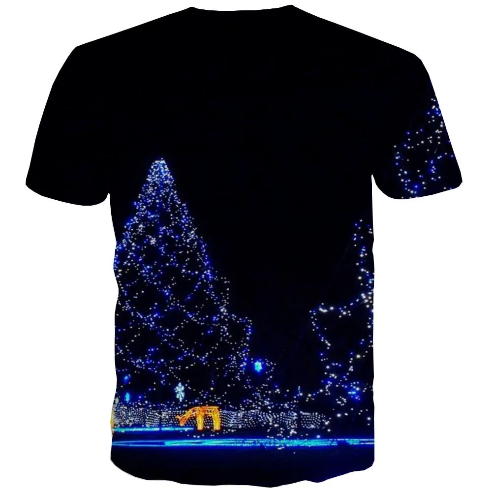street lighting tshirt festival t shirt 3D art costume Cool Christmas men