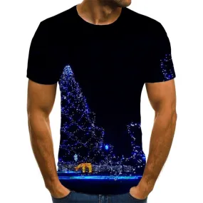 street lighting tshirt festival t shirt 3D art costume Cool Christmas men