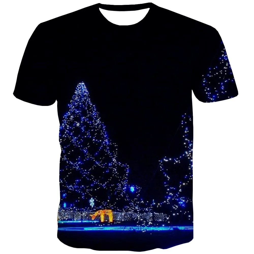 street lighting tshirt festival t shirt 3D art costume Cool Christmas men