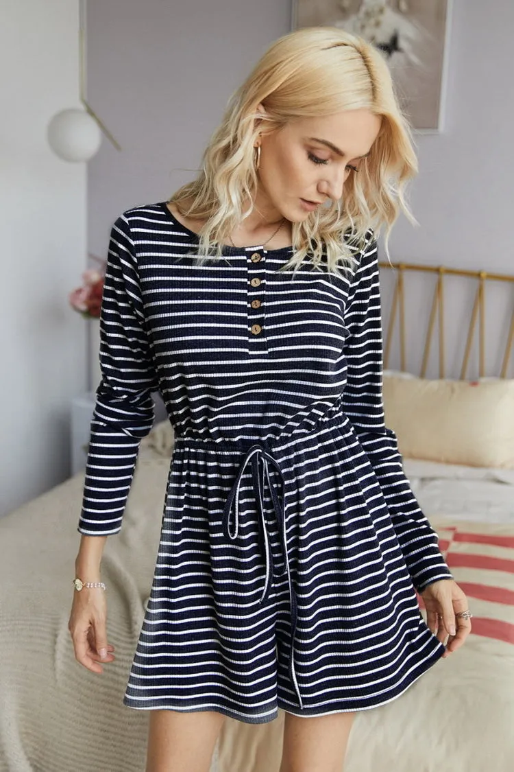 Striped Buttons Romper