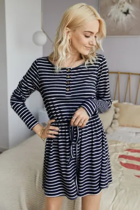 Striped Buttons Romper