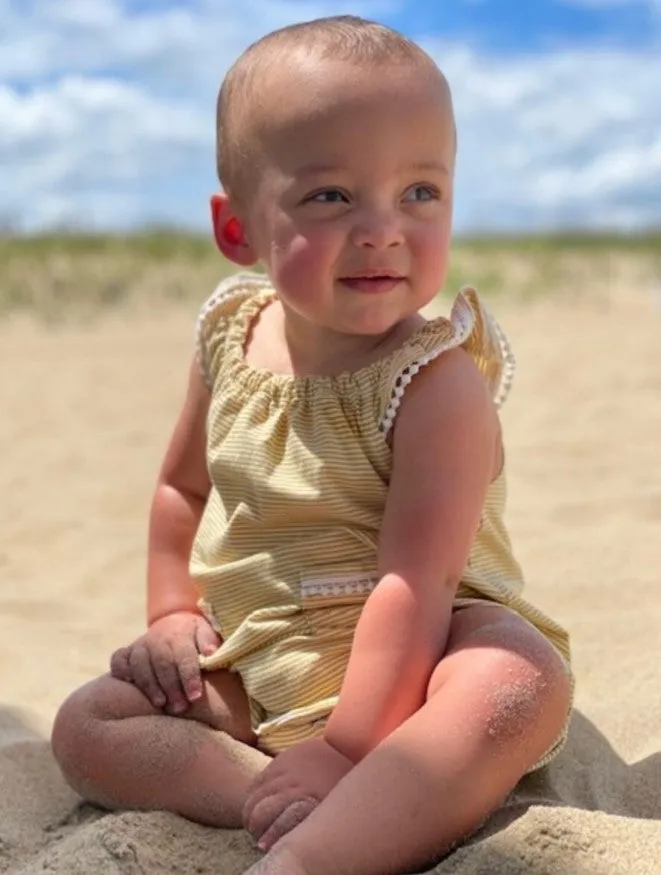 Sunshine Aspen Cotton Knit Baby Romper
