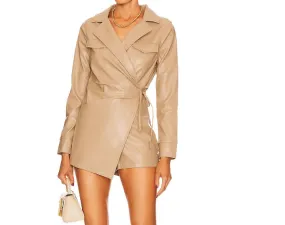 superdown chantel leather romper