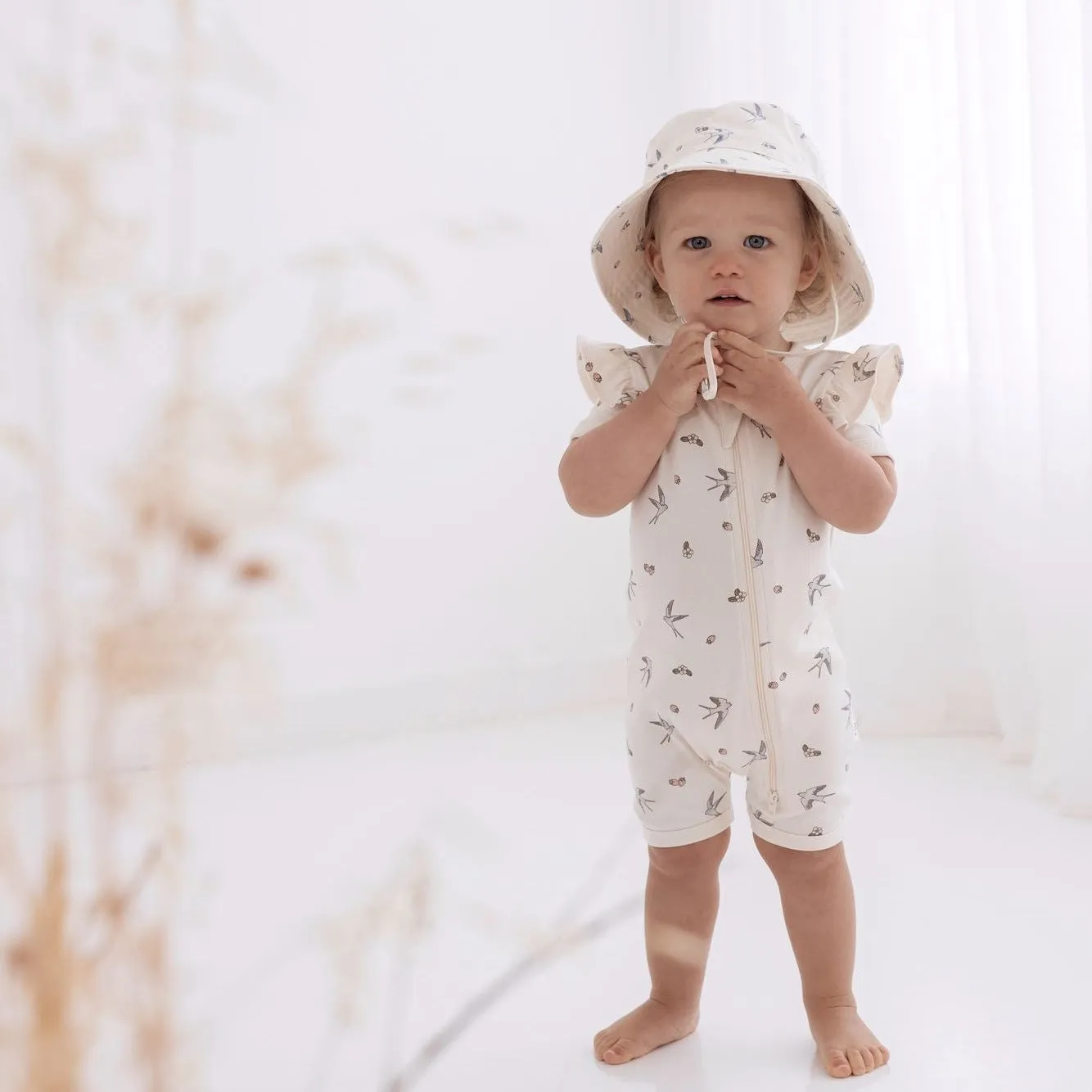 Swallow Zip Romper