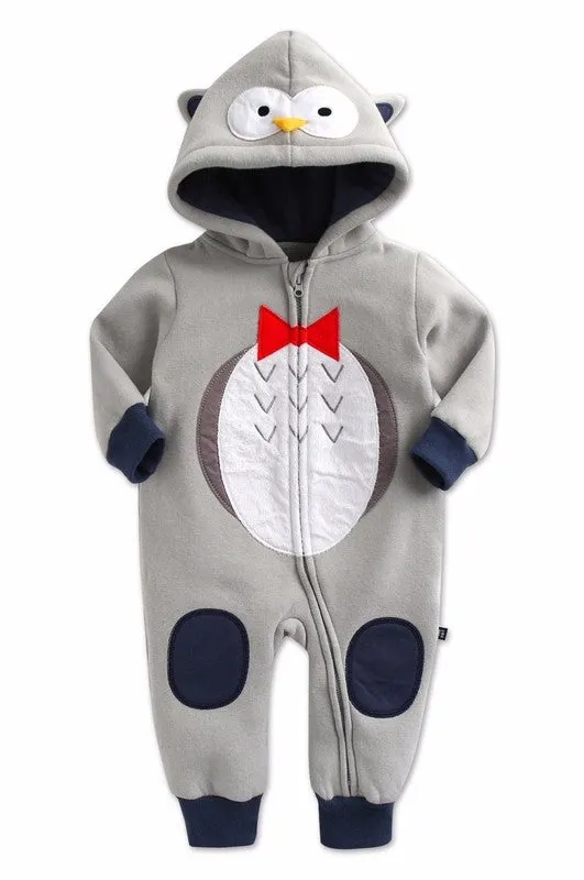 Tie Owl Baby Fleece Hoodie