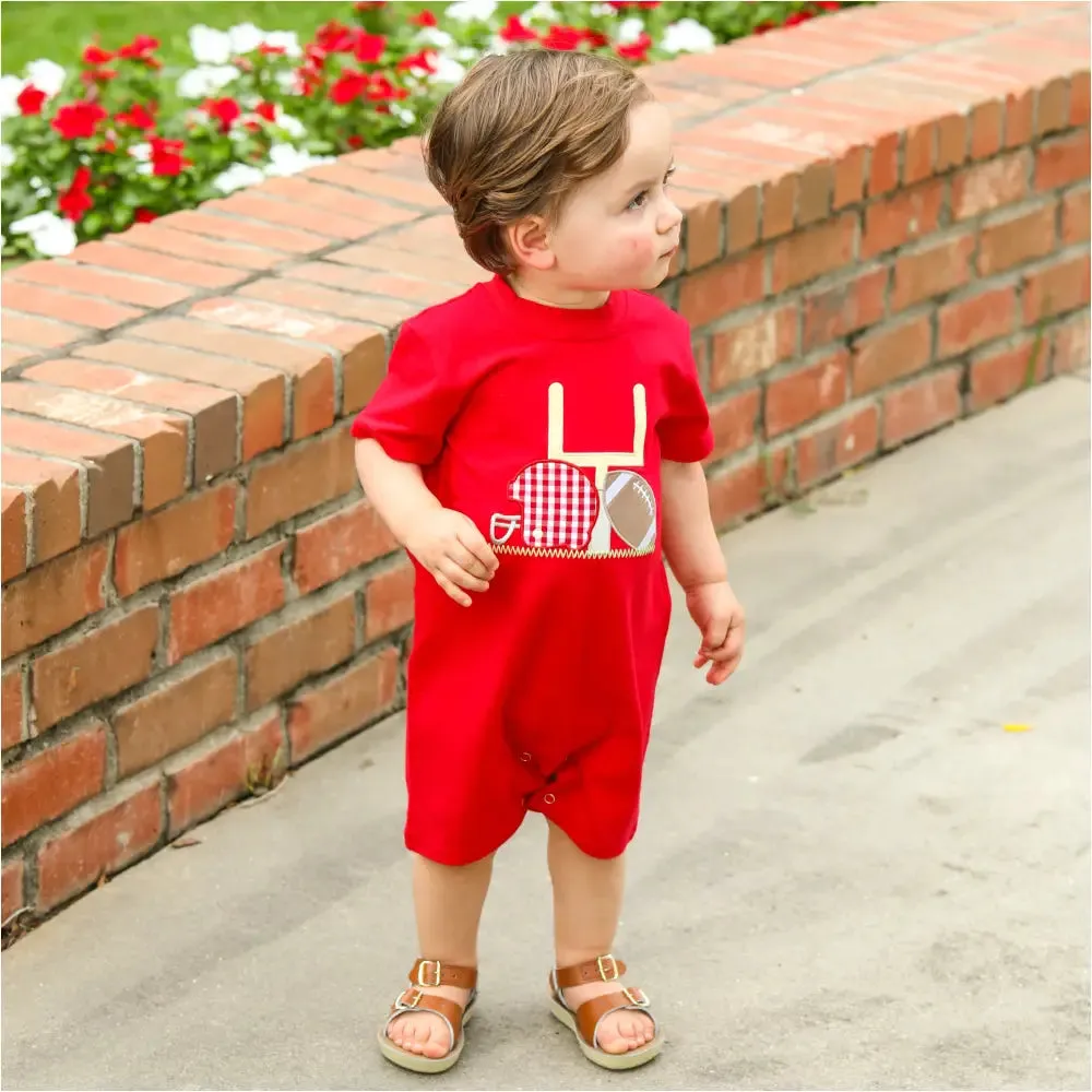 Touch Down Romper - Red