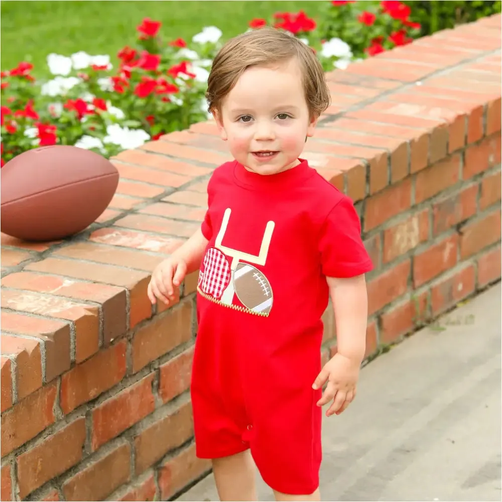 Touch Down Romper - Red