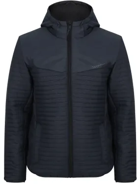 Tynemouth Embossed Quilted Puffer Jacket in Turbulence Blue - Dissident