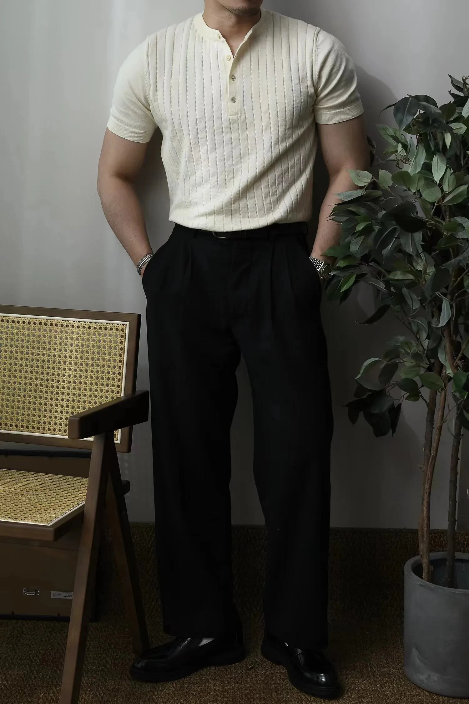 Vintage business cotton summer t-shirt