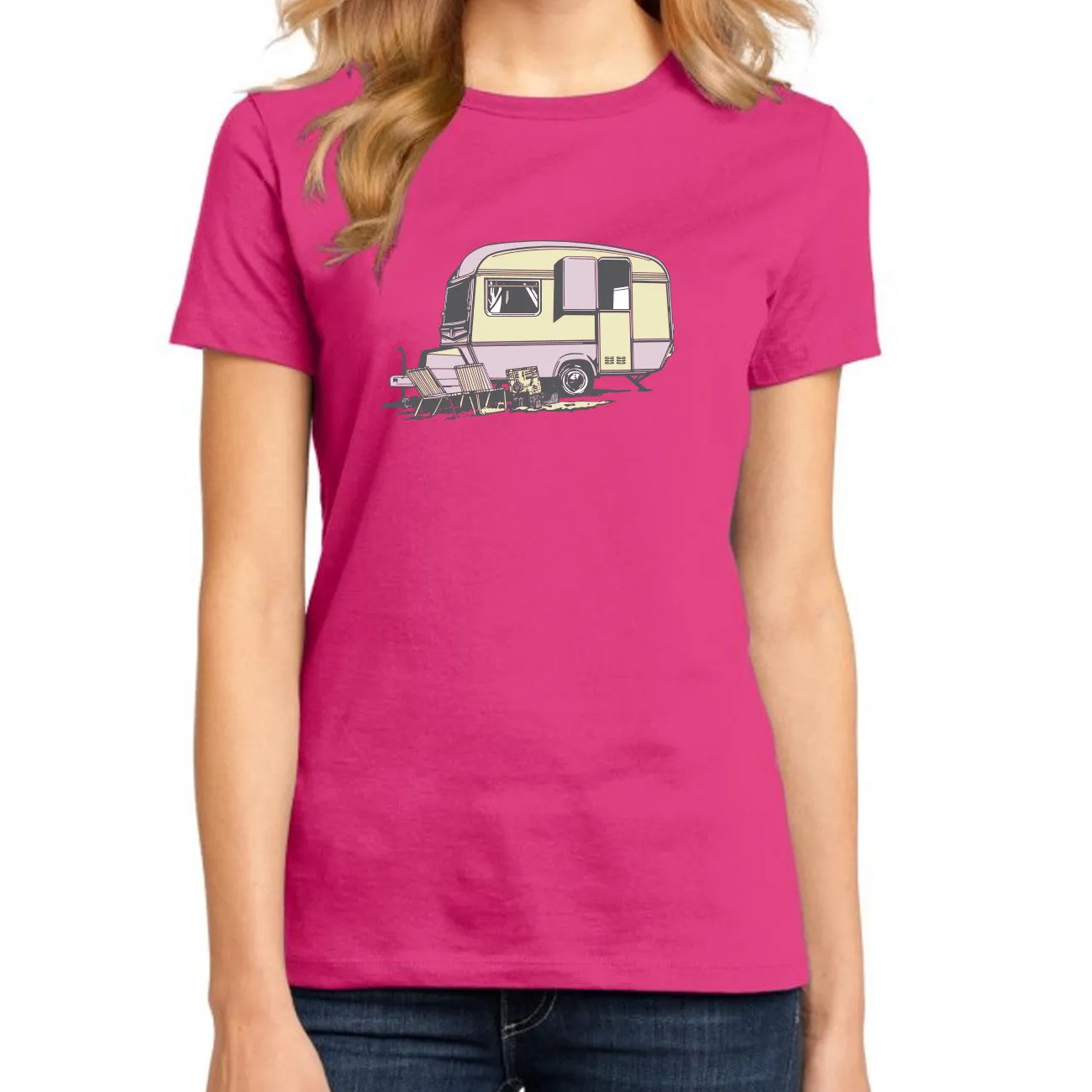 VINTAGE CARAVAN T-SHIRT FOR WOMEN
