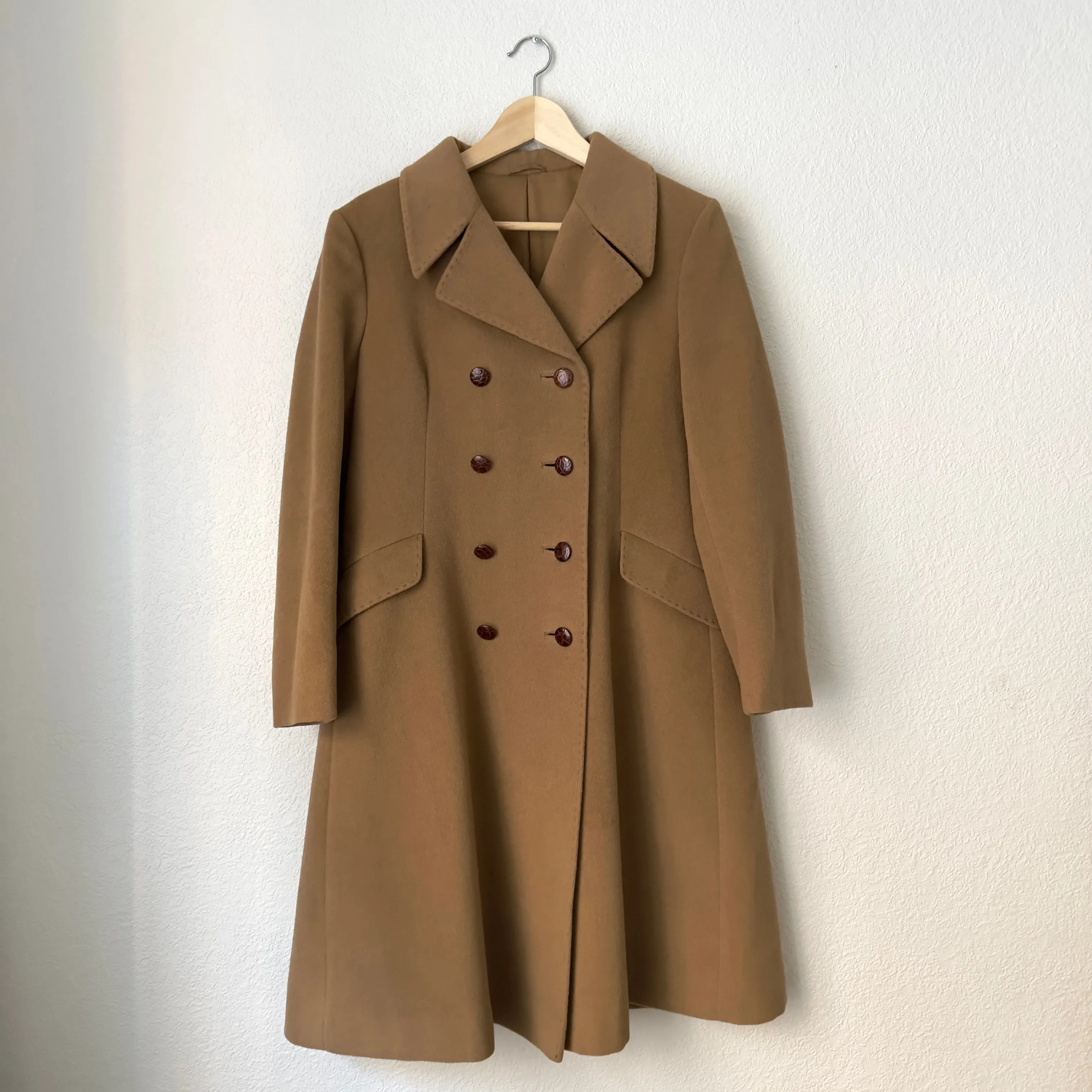 Vintage Double Breasted Camel Hair Coat
