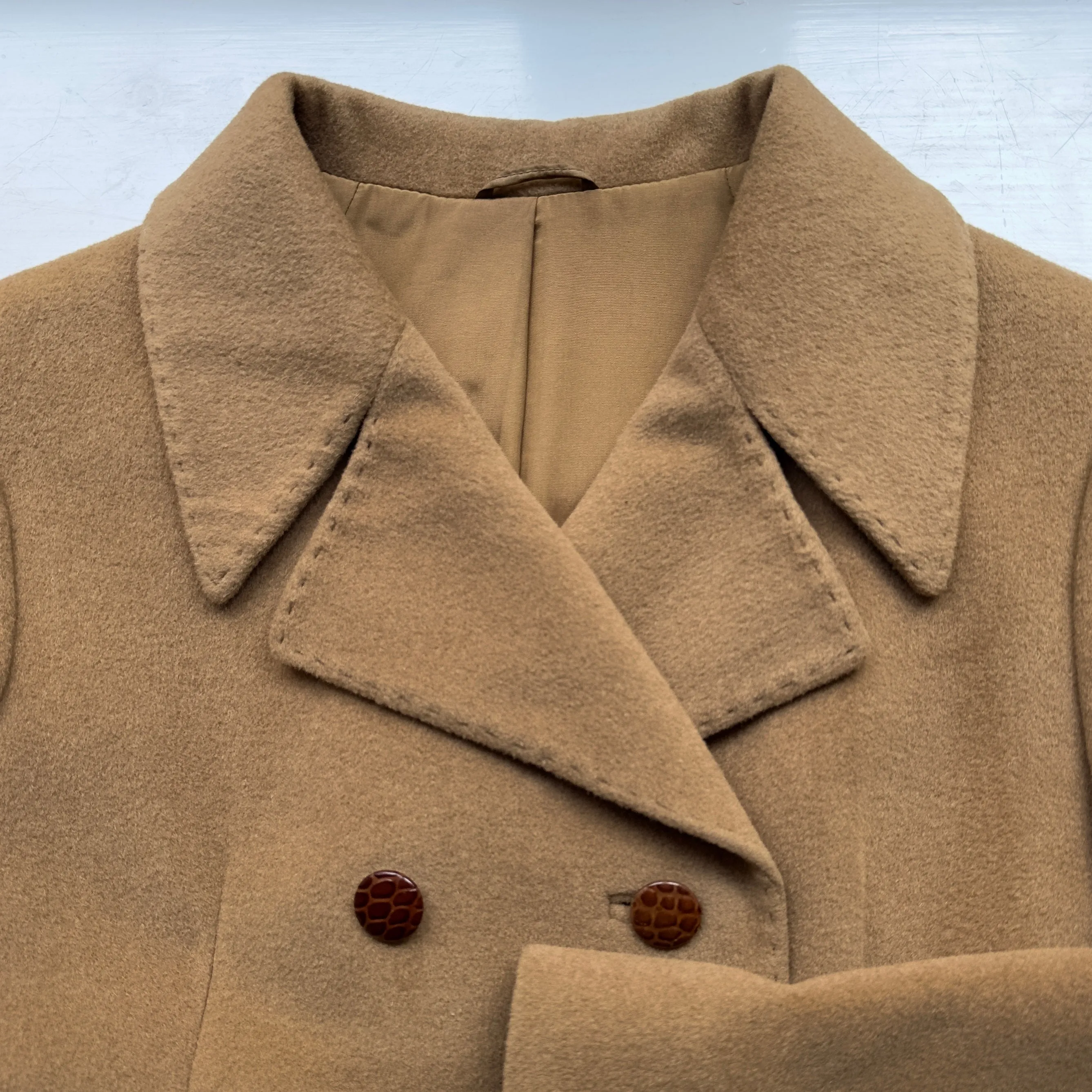 Vintage Double Breasted Camel Hair Coat