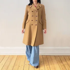 Vintage Double Breasted Camel Hair Coat