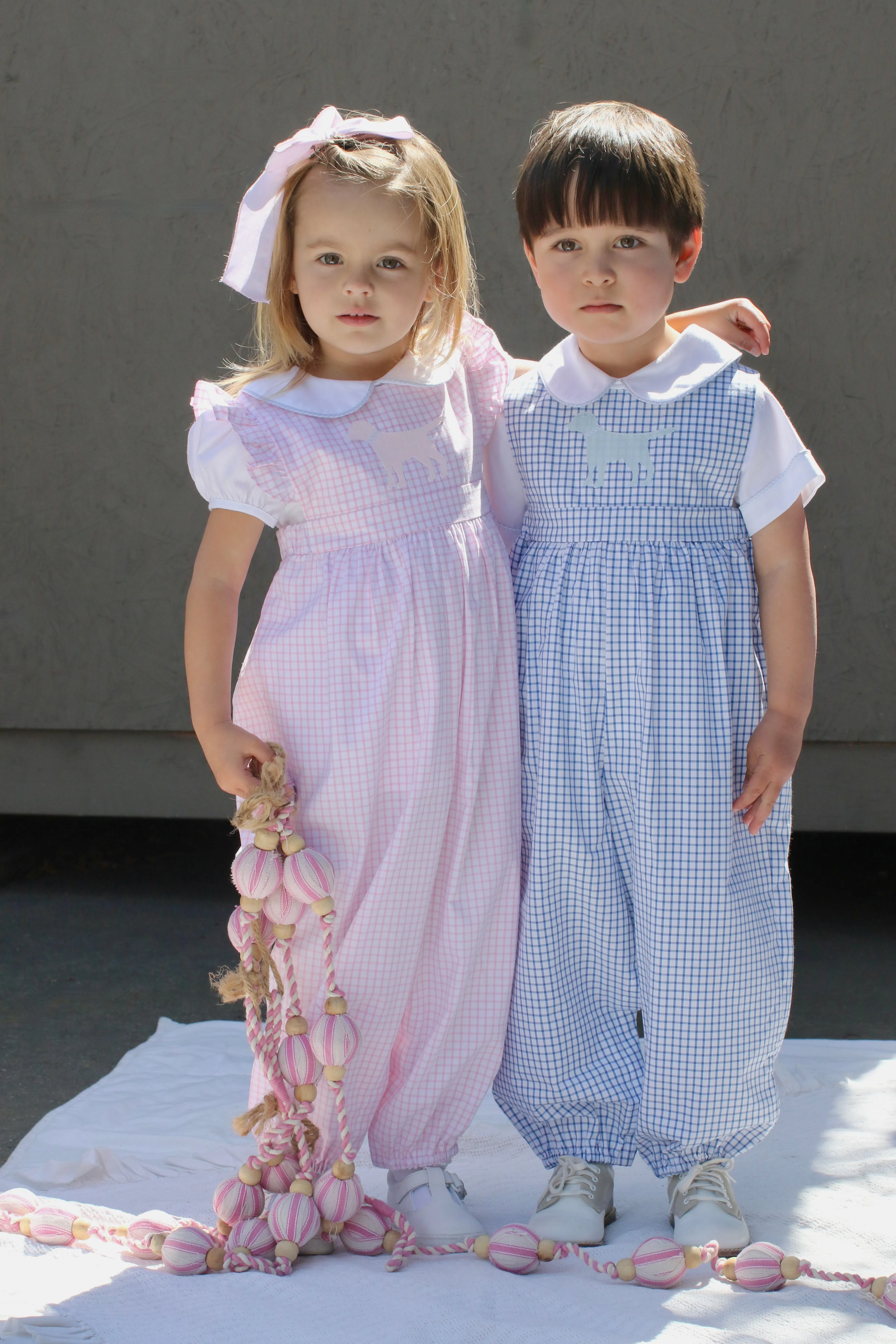 Welden Romper in Pink Tattersall