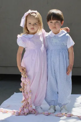 Welden Romper in Pink Tattersall
