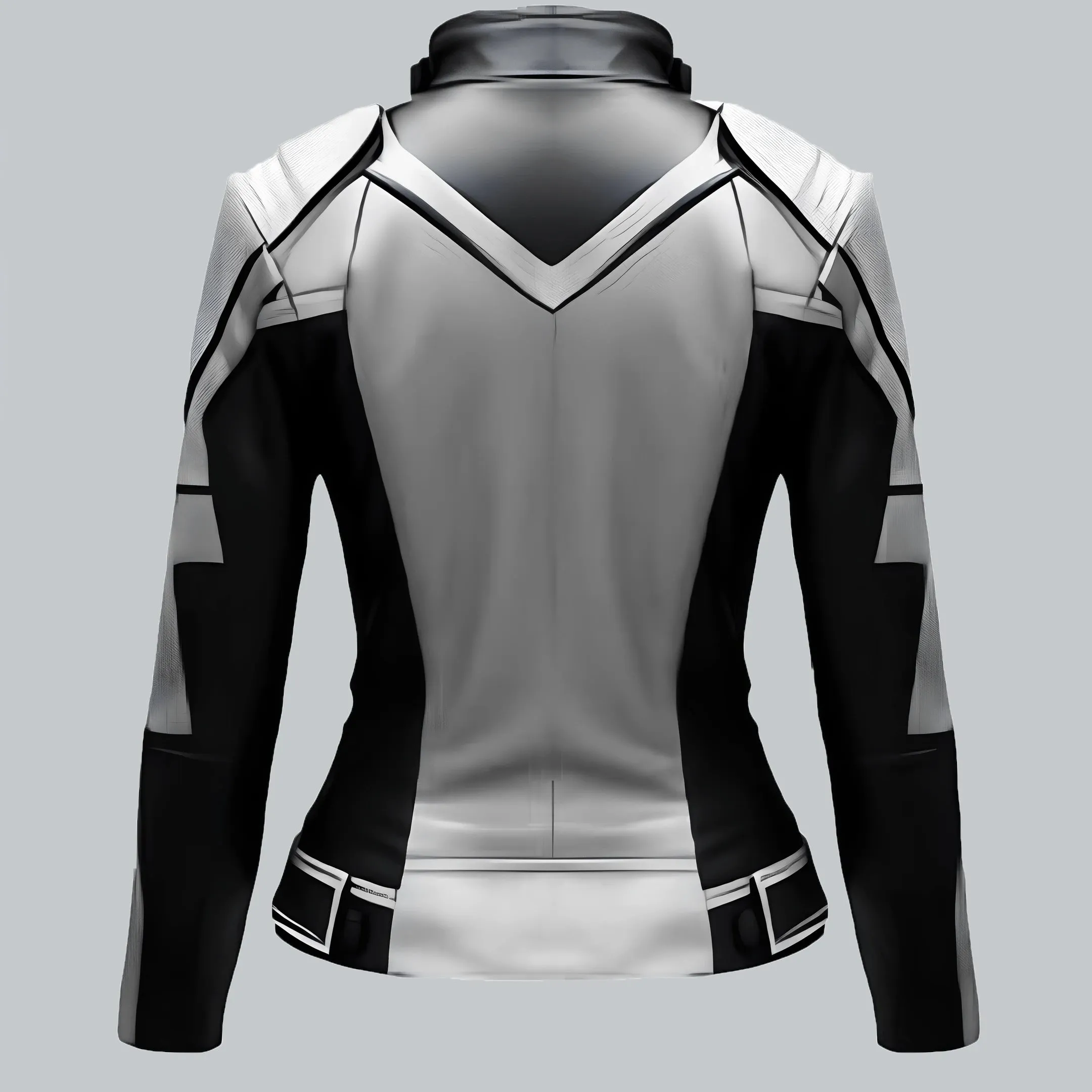 White And Black Faux Leather Jacket
