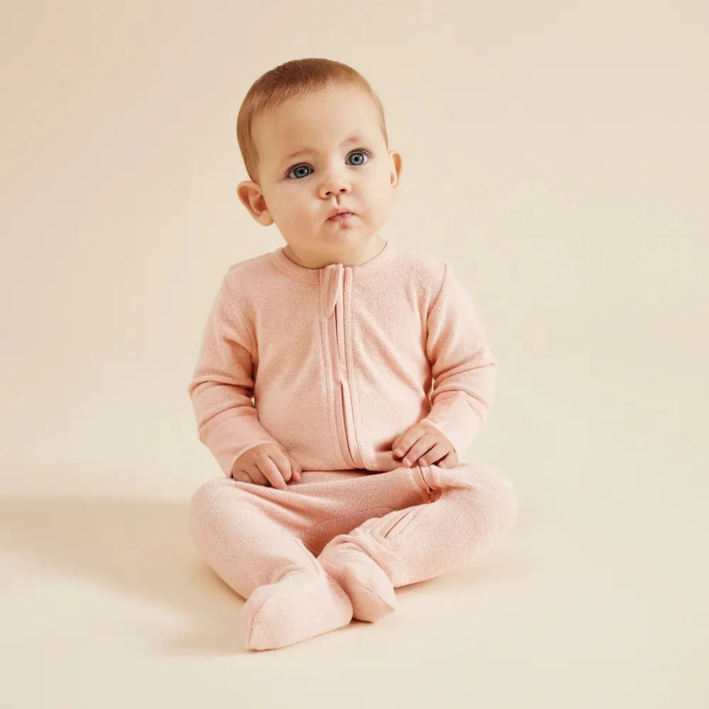 Wilson & Frenchy Cantaloupe Organic Terry Zipsuit