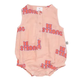 WYNKEN DUSK PINK WOVEN ROMPER