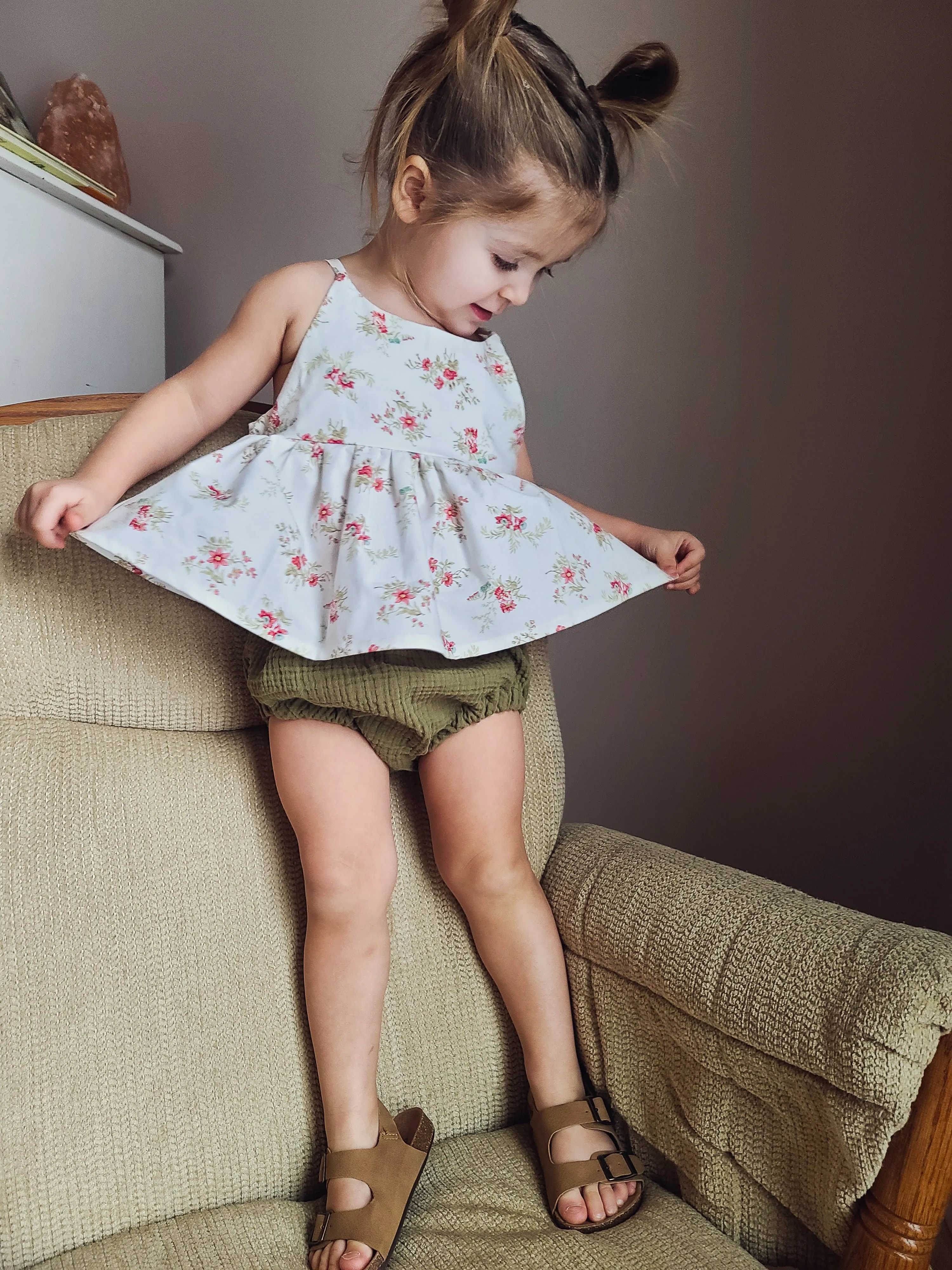 Youth Clementine Dress, Top & Romper Digital Sewing Pattern Sizes NB-12Y