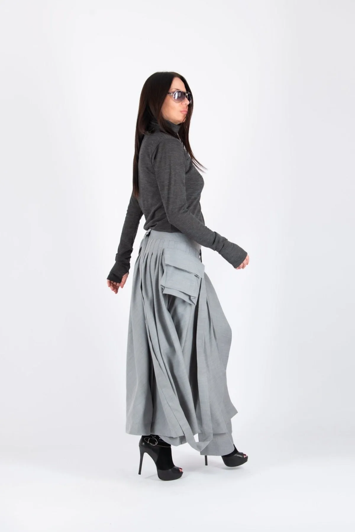ZEFIRA Asymmetrical Long Skirt