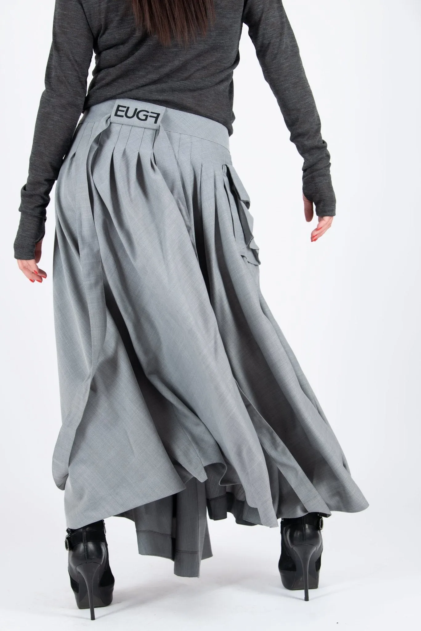 ZEFIRA Asymmetrical Long Skirt