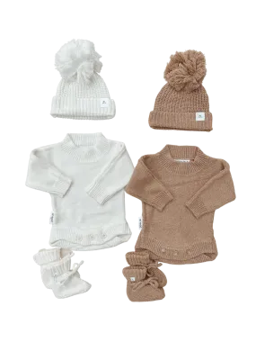 Ziggy Lou Milk Heirloom Knit Romper