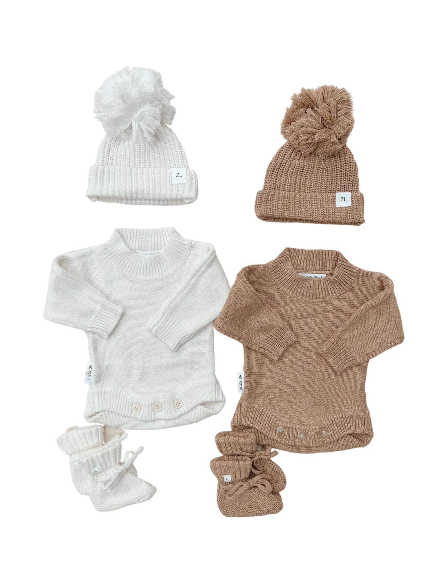 Ziggy Lou Milk Heirloom Knit Romper
